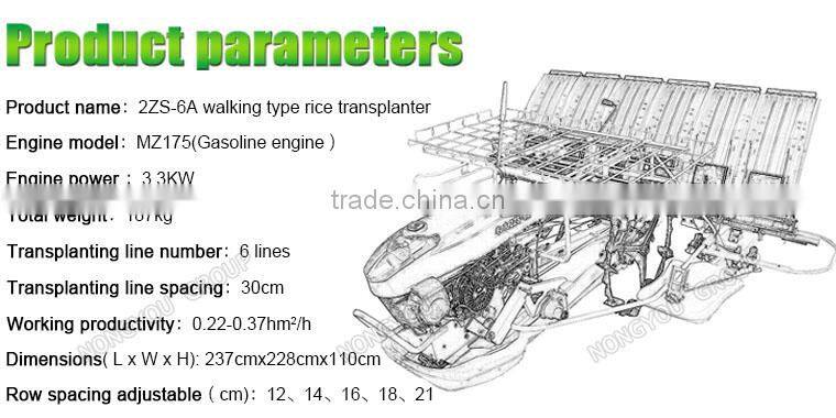 Rice Planting Machine Factory Direct Planting Machine Manual Rice Transplanter 2ZS-6A