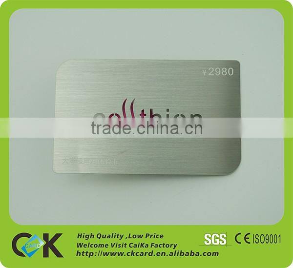 Custom metal vip card with magnetic stripe