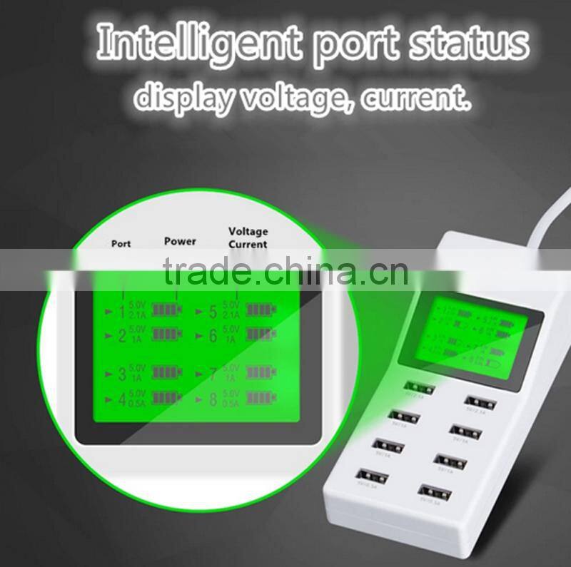 Wholesales USB socket EU/USA/AU/UK USB plug fast 8 port USB charger