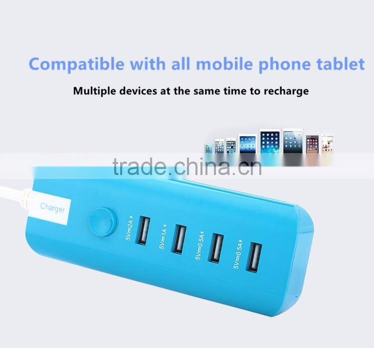 4 port usb quick charger socket