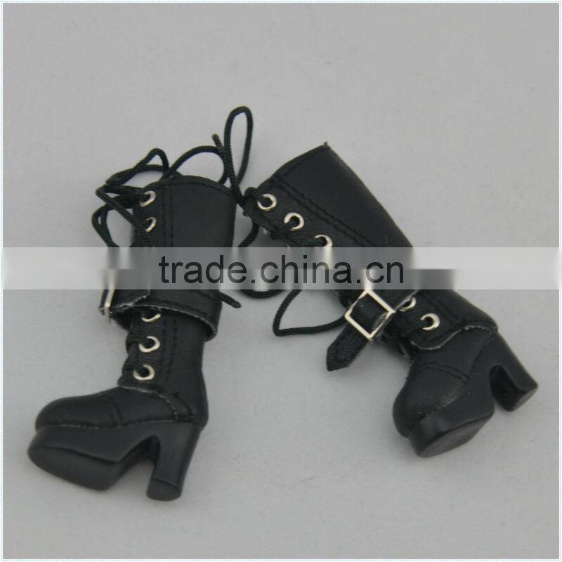1/6 inch black momoko doll shoes for dolls