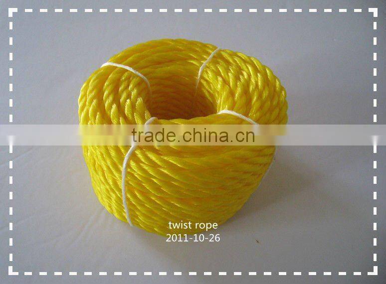 3 strands twist polypropylene rope