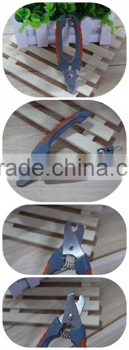 China factory wholesale pet clipper cat nail trimmer with color plastic handle