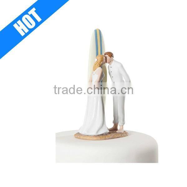 Hot Sale Surfer Beach Wedding Cake Topper Factory Supply