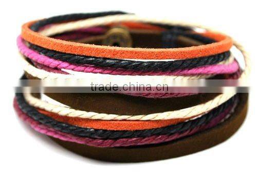 orange leather bracelet