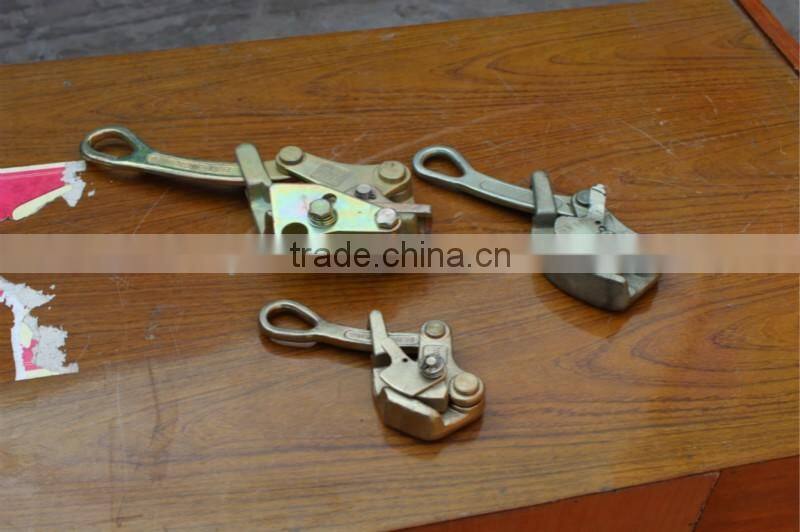 Universal ground come along clamp wire rope grip for steel wire, ACSR or insulated wire