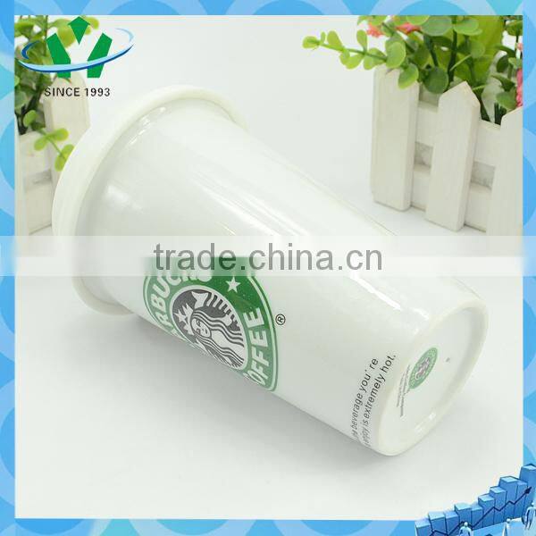 Porcelain 12oz starbucks double walled mug
