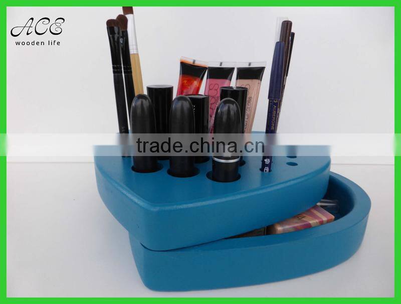 Wooden Makeup Organizer Storage