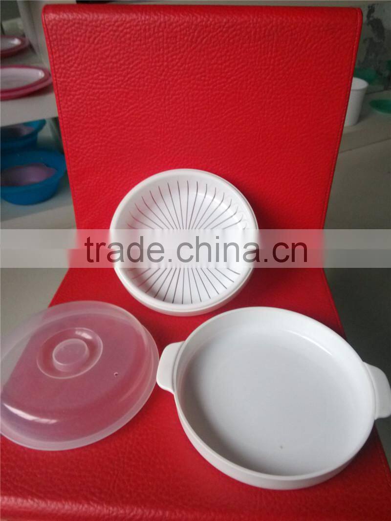 Microwave safe steam cooker round shape