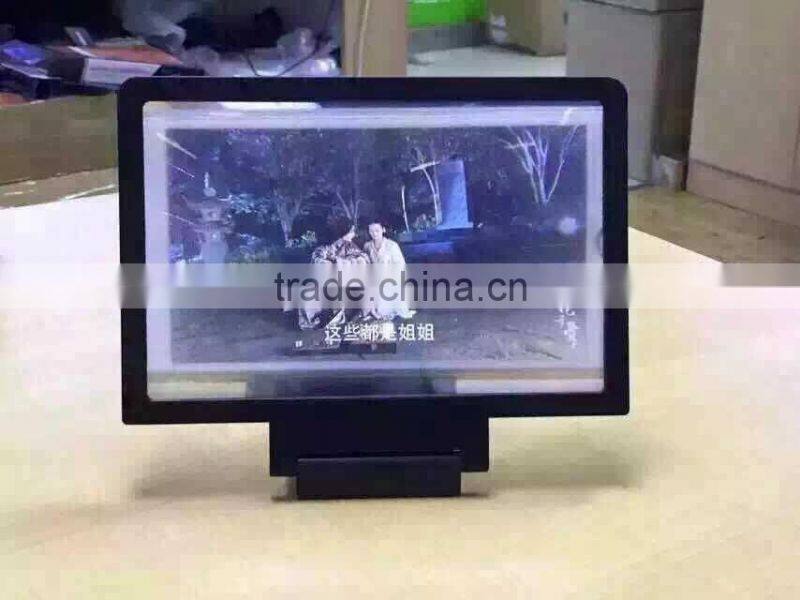 2015 New Arrival 3D Enlarged Screen Magnifier For Mobile Phones Fasion Design Stand For Mobile Phone Screen 4.7 Comes to Be 8.2
