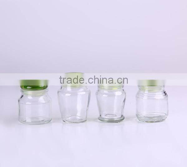 100ml square glass jar with metal buckle