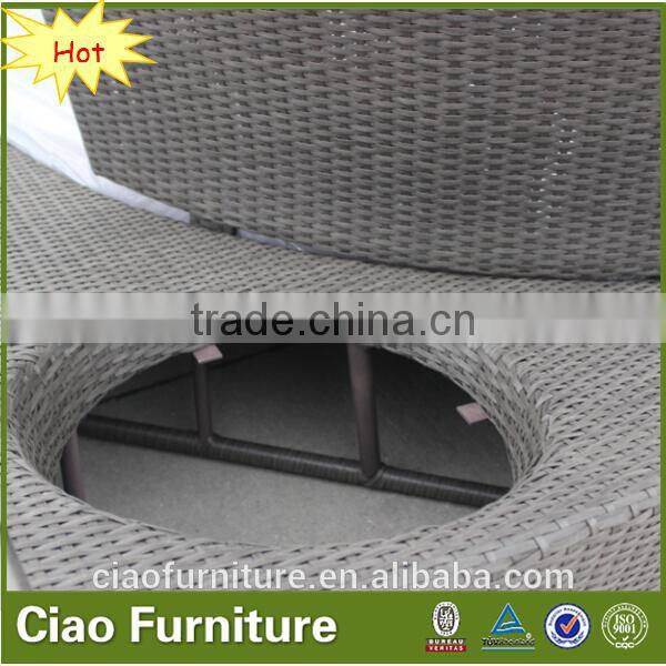 Garden furniture rattan gazebo with waterproof fabric