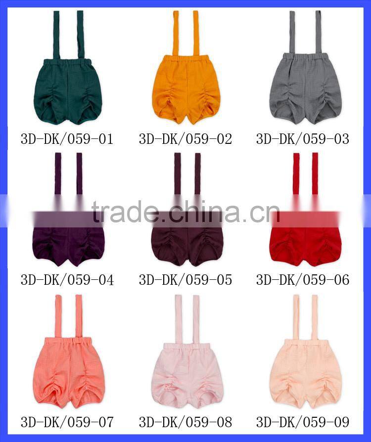 Children summer New Fashion Suspender Short Pants Designer Girls Lavender Shorts