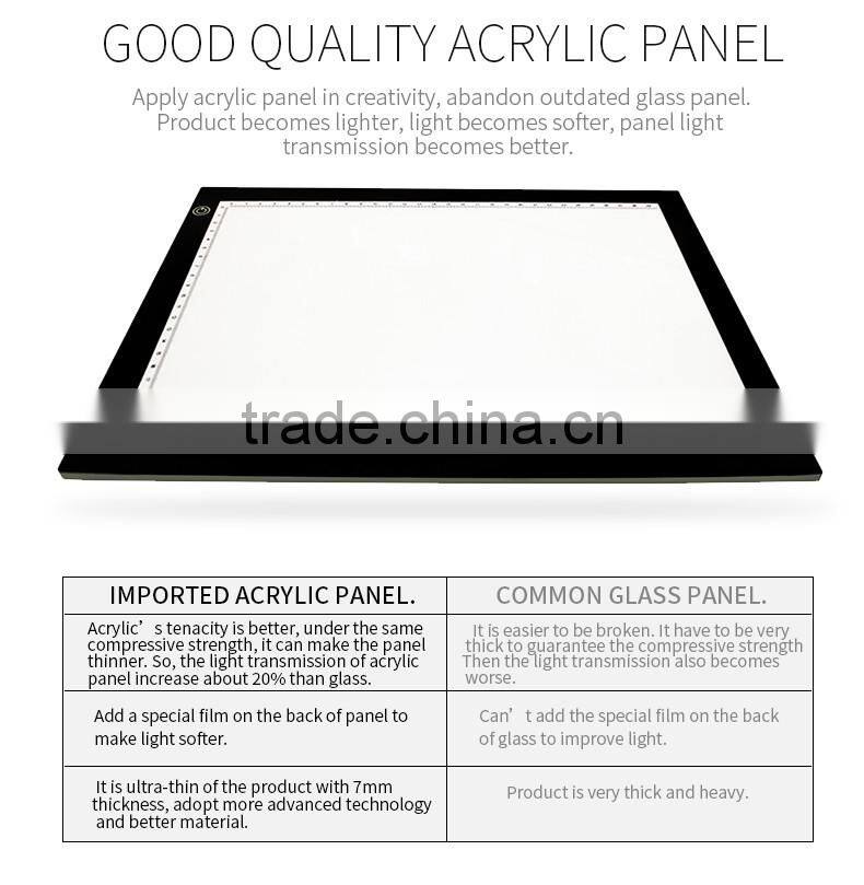 Dimmable illuminated LED tracing copy board /LED neon maker drawing copy board