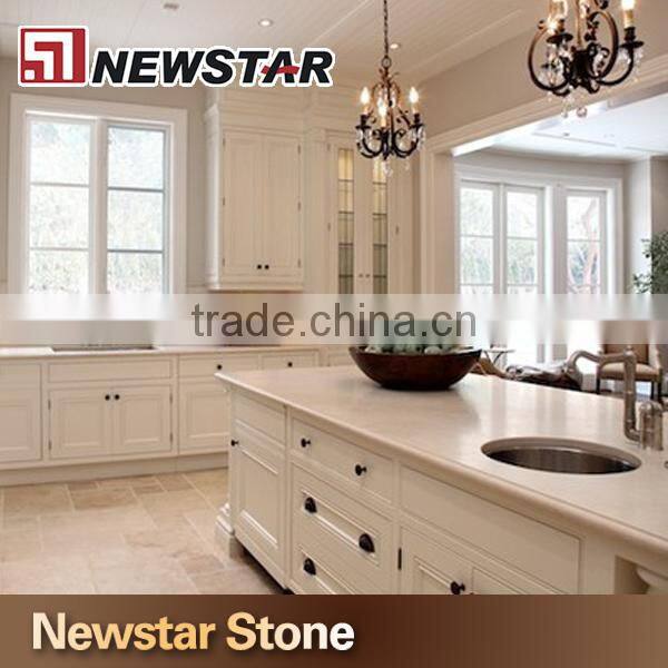 Chinese polished creama marfil precut kitchen countertop