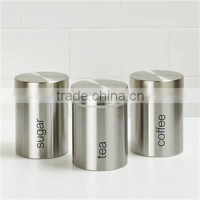 stainless steel Tea Coffee Sugar Canister