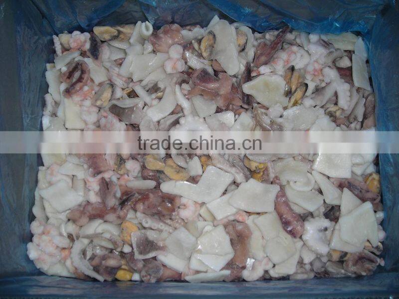 frozen seafood mix(squid, shrimp, octopus cut, crab stick, mussel meat)