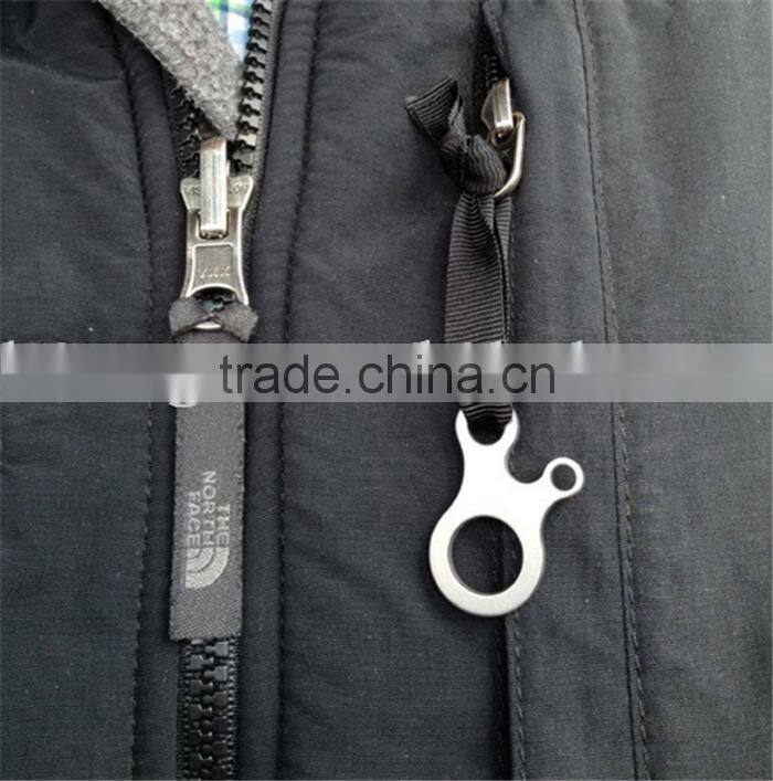Outdoor Emergency Survival Stainless Steel 3 Hole Rope Knotting Buckle