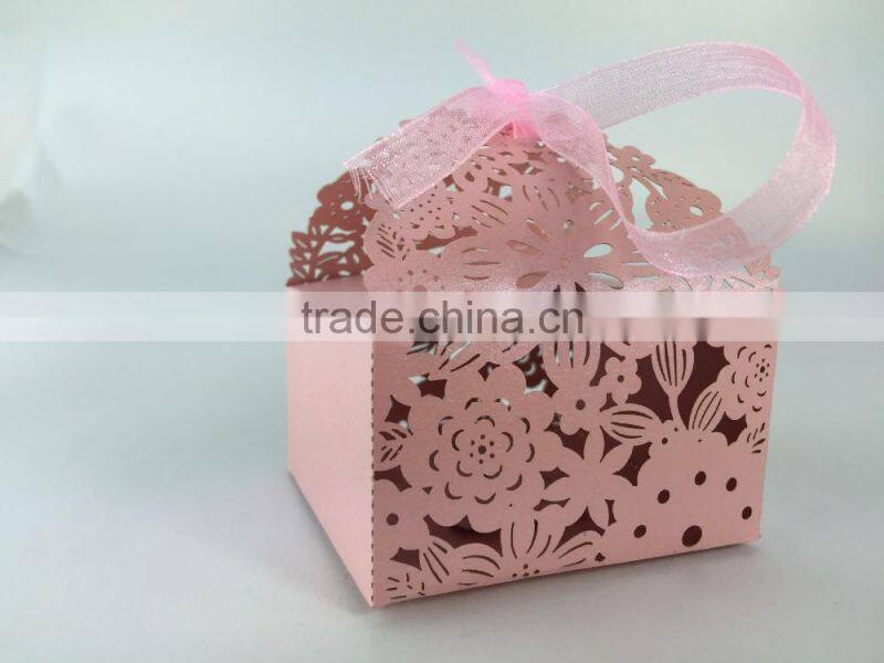 Customized foldable sweet candy box for wedding romantic paper wedding box