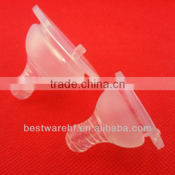 LFGB silicone rubber 5cm wide neck silicone nipples for baby feeding bottles