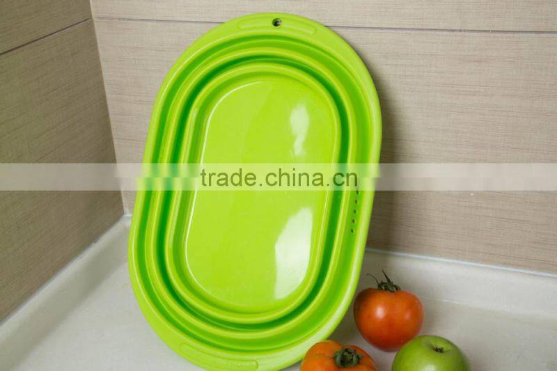 Silicone square shaped collapsible wash basin,storage bowl
