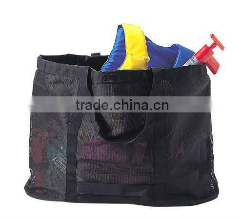 Handle Mesh Plain Tote Bag