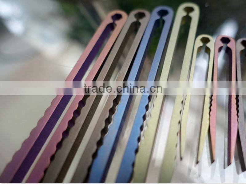 TK-2878 Trumpet Outdoor Camping Travel Home EDC TC4 Titanium Alloy Tweezer