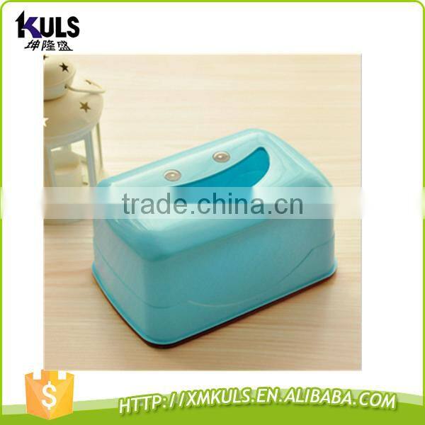 Cute cartoon square face tissue box plastic tissue box