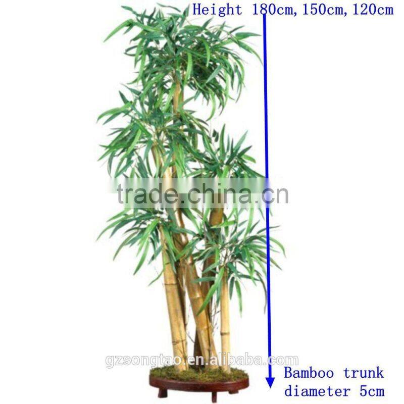 2016 New sale Artificial bonsai leaves green artificial bamboo tree tall songtao bamboo