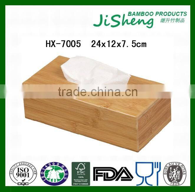 Various Sizes Healthy Natural Bamboo Wood Tissue Paper Box