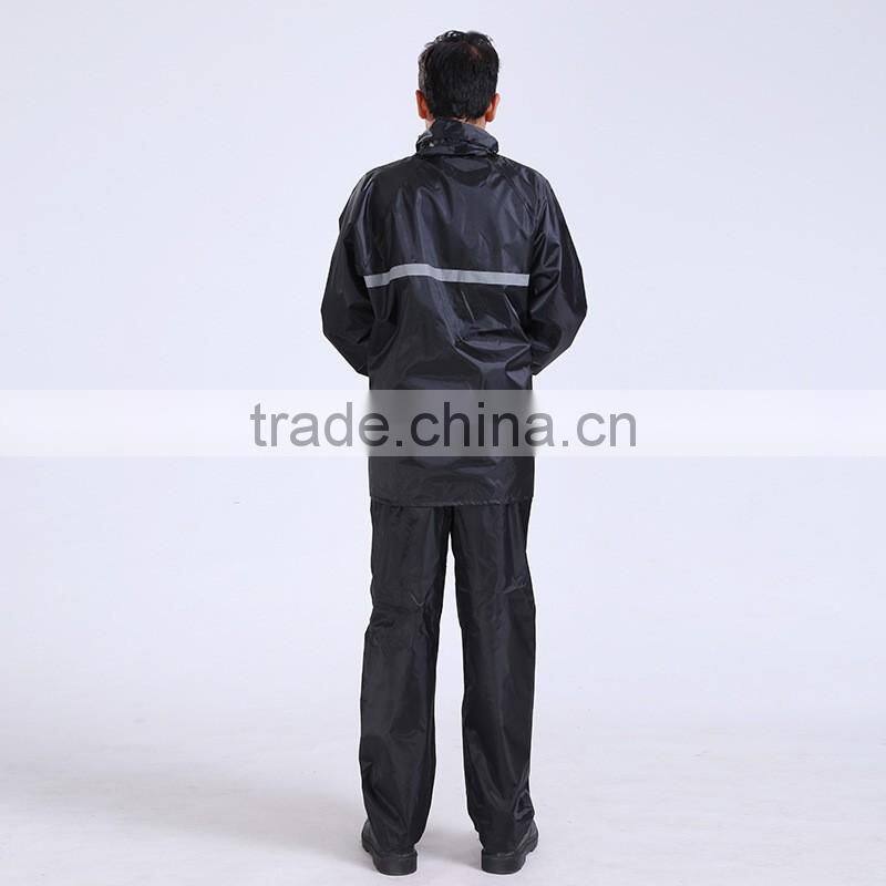 HIGH QUALITY PVC RAIN COAT WATERPROOF JACKET SUIT WITH WARNING SIGNS