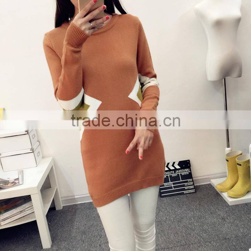 Latest sweater designs fashion long pullover sweater for woman