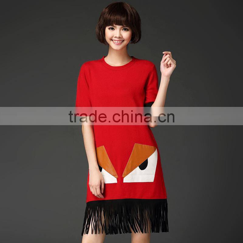 OEM wholesale color combination sweater heavy jacquard korean style women cardigan for women