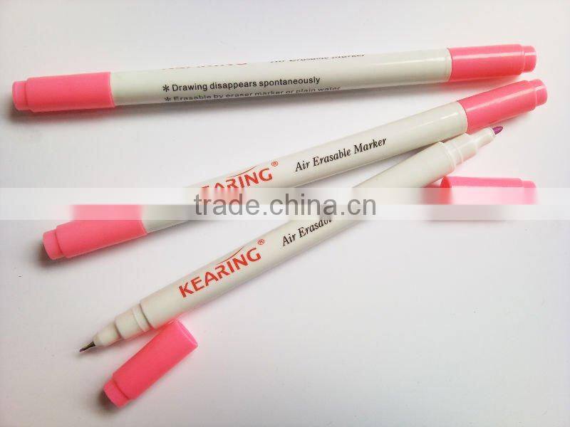 2017 New Kearing Brand Pink Air Erasable Pen Auto Vanishing Marker For Temporary Marking