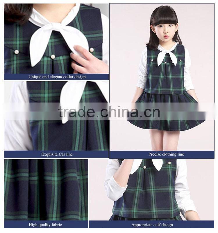 Girls Check Dress School Uniform Manufacturer Guangzhou China