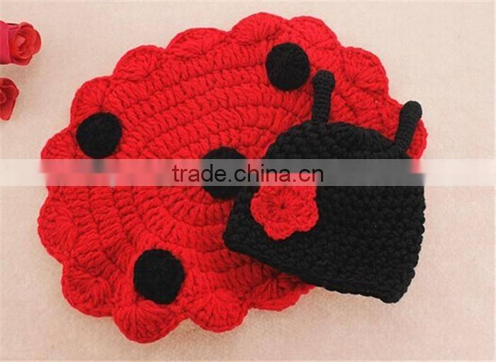 2016 unique new style animal shape baby knitting wool set headband costume photography props