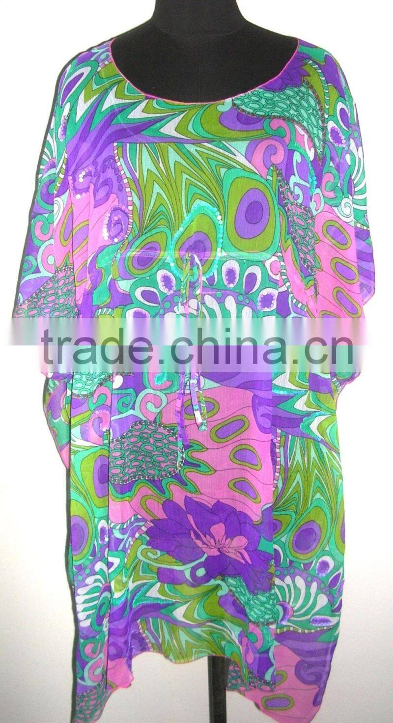 beach kaftan with sequence