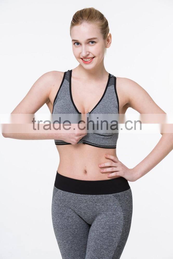 High Quality Mixed gray Yoga Plain Custom Made running bra