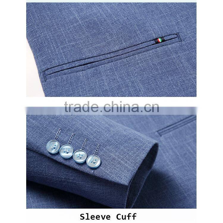 Latest Style Customer Design Mens Grey 2 Button Business Casual Suit Jacket Blazer