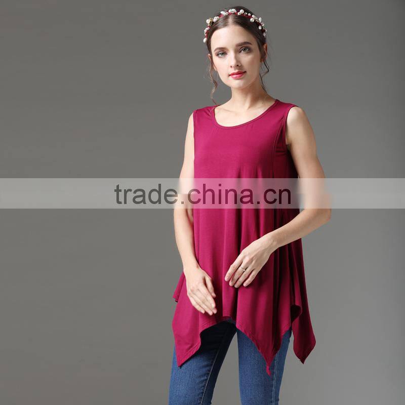 Mamalove Sleeveless Nursing Clothes Loose and Comfortable Pregnant Women T-shirts Breastfeed Top