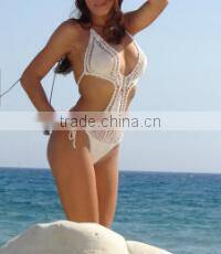 Sexy Hot One Piece Swimsuit Push Up Bikini Hollow Crochet Knitting Bikini