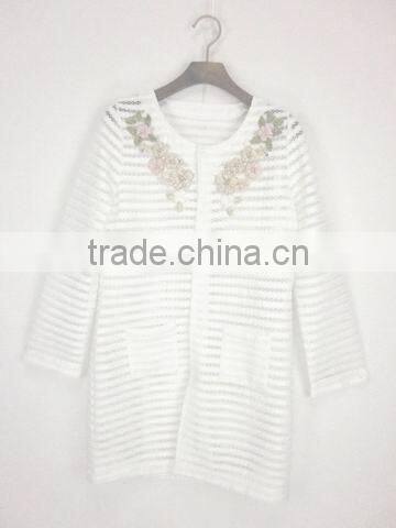 lady fashion hand crochet cardigan blouses