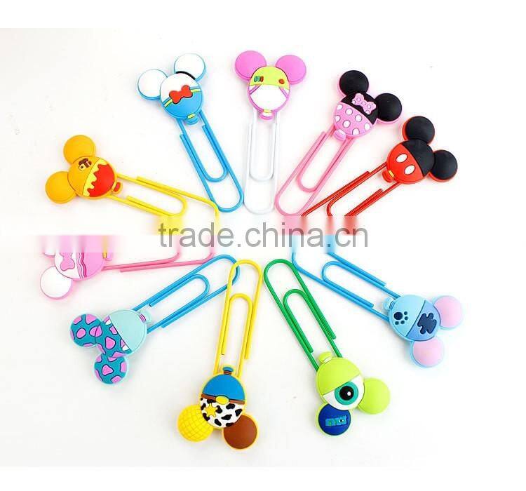 PVC paper clip planner mickey shape paper clip planner accessories