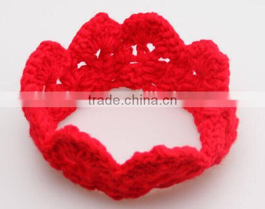 crown design baby crochet headband, knitting crown baby headband