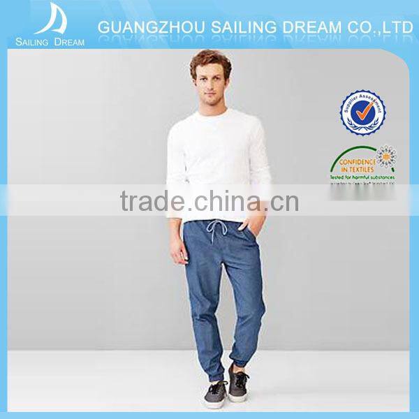 Stylish navy blue fashion chino cotton custom man pants for wholesale
