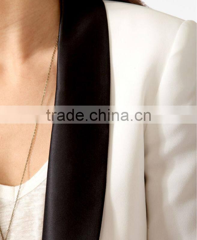 Longline Satin Lapel Blazer