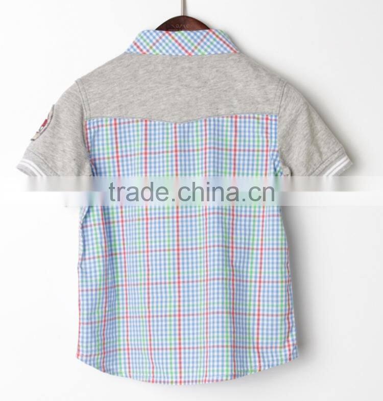 Summer cotton knit boys wear short sleeve children clothing kids shirt pattern of 2 3 4 5 6 7 8 9 10 years old