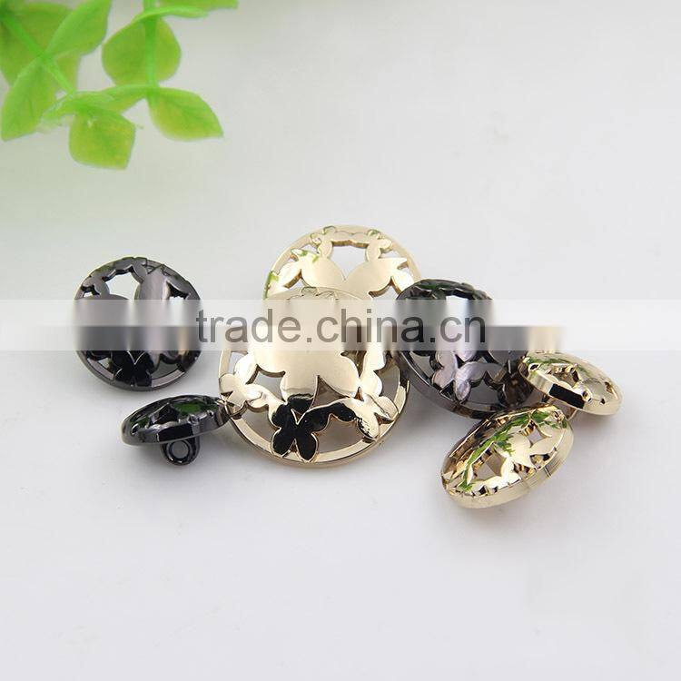 Wholesale Golden Black 13mm 20mm 23mm Shank Metal Buttons For Clothing
