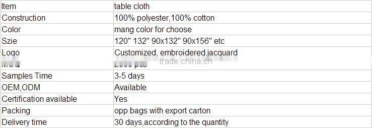 The Newest Custom Fitted Table Cloth For Hotel