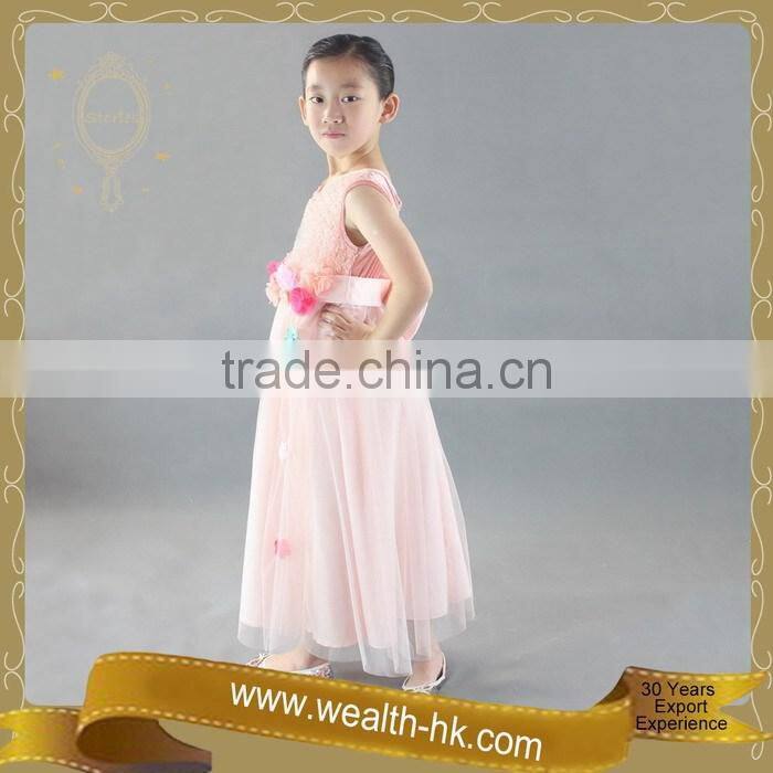 Vintage Flower Girls Princess Long Dress